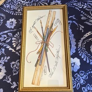 Vintage teacher print. Can be hung vertically or horizontally. 📚✂️✏️🚌